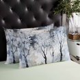 thumbnail image 4 of Grey Forest Throw Pillow Cover 20 x 26 Inch Decorative Pillow Cover Abstract Vintage Oil Painting Trees Lumbar Pillowcase Seasonal Rectangle Cushion Case for Couch Sofa Bed Living Room, 4 of 7