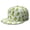 Flat Brim, variant on Flat Brim Snapback Hat - Green Frog Cartoon Print with Mushroom & Flower Nature Pattern for Men Women
