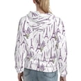 thumbnail image 7 of Lsque Lavender Flowers Pattern Casual Women's Hoodie,Hooded Sweatshirt with Kangaroo Pocket,Pullover Hoodie with Eye-catching Drawstrings-Large, 7 of 7
