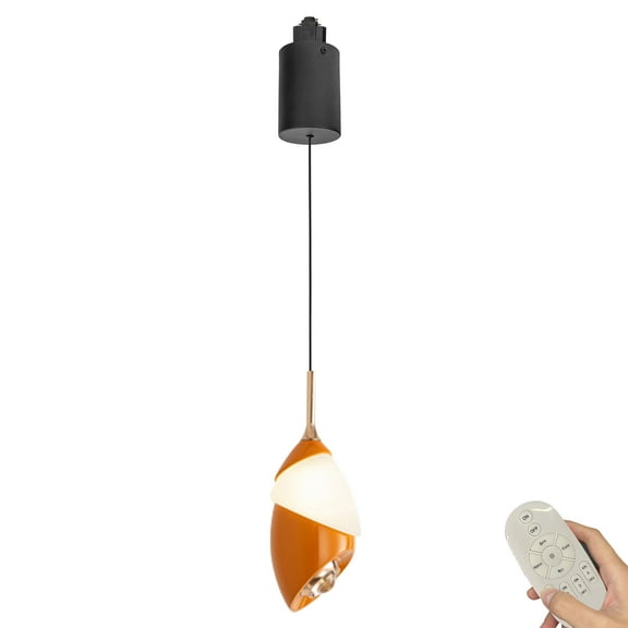 Kiven J-Type LED Track Lighting, 1-Light Modern Dimmable Juno Track Pendant Light, J Track Lighting Pendants Adjustable Length