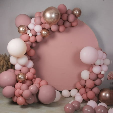 

Retro Pink Macaron Pink Rosy Metallic Balloon Garland Arch kit backdrop 126pcs Pink Lovers for Weddi