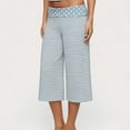 thumbnail image 6 of Dresfit Capris for Women Low Rise Wide Leg Trousers Summer 2026 Flowy Stretch Yoga Cropped Pants Fold Over Waist Lounge Loose Y2k Culottes L, 6 of 8