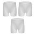 thumbnail image 2 of YONGHS 3 Pack Kids Girls Dance Shorts Safety Breathable Bike Shorts Undershorts for Dance Underdress White 2-3, 2 of 6
