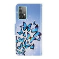 thumbnail image 2 of SaniMore for Samsung Galaxy A53 5G 6.5" 2022 Wallet Case, Color Painting Pattern with Kickstand Card Slots Detachable Wrist Strap Grils Women PU Leather Case Magnetic Clasp, Butterflies, 2 of 8