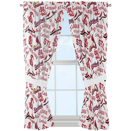Mlb St Louis Cardinals Timeline Window Curtain Panels 1 Each