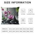 thumbnail image 5 of Orinice  Orchid Throw Pillow Cushion Cover, Greenery Composition of Tree and Exotic Wild Fuchsia Flowers Stones, Decorative Square Accent Pillow Case,  Green Dimgray White, 5 of 5