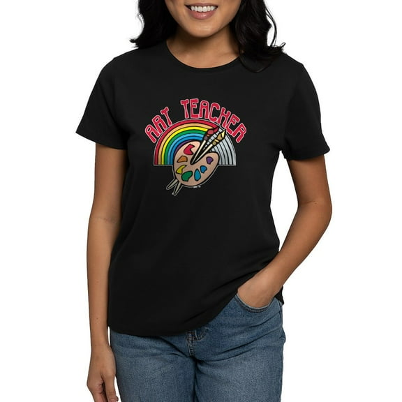 CafePress - Art Teacher Women's Dark T Shirt - Women's Traditional Fit Dark T-Shirt