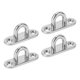 thumbnail image 2 of 4Pcs Staple Ring Hook Stainless Steel Rugged 800LB High Strength Pad Eye Plate U Hook For Marine Yacht RV 80x26mm/3.1x1in, 2 of 5