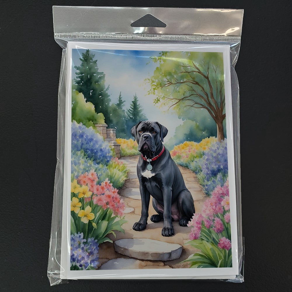 Cane Corso Spring Path Greeting Cards Pack of 8 7 in x 5 in