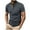 Gray, variant on WREESH Men's V-Neck Henley Shirts Casual Basic Short Sleeve T-Shirt with Button Front, Stand Collar for Versatility Blue