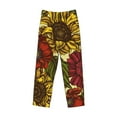 thumbnail image 4 of Daiia Men'S Sunflower Pants,Bottoms Sleep Lounge,Pajama Pants,Pj Bottoms Drawstring And Pockets-Xx-Large, 4 of 9