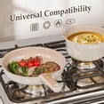 thumbnail image 6 of Ceramic Nonstick Cookware Set Pots and Pans Set with Detachable Handle PFAS-Free Non-Toxic Induction Oven Safe Stackable Space-Saving Taupe, 6 of 8