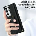 thumbnail image 3 of ELEHOLD Samsung Galaxy S23 Ultra Wallet Case, Flip Card Slots Magnetic Button Kickstand Function Non-Slip Wristband Crossbody Shoulder Strap for Samsung Galaxy S23 Ultra Fashion Leather Case,Black, 3 of 8