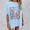 Light Blue, variant on Graphic Tees for Women T-Shirts Oversized Graphic Print Shirts for Women – Casual Tops Tee with Artwork Blue M