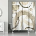 thumbnail image 2 of Creative Products Beige Abstract Circles 71x74 Shower Curtain, 2 of 7