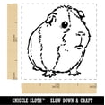 thumbnail image 2 of Sweet Guinea Pig Self-Inking Rubber Stamp Ink Stamper - Brown Ink - Small 1 Inch, 2 of 7