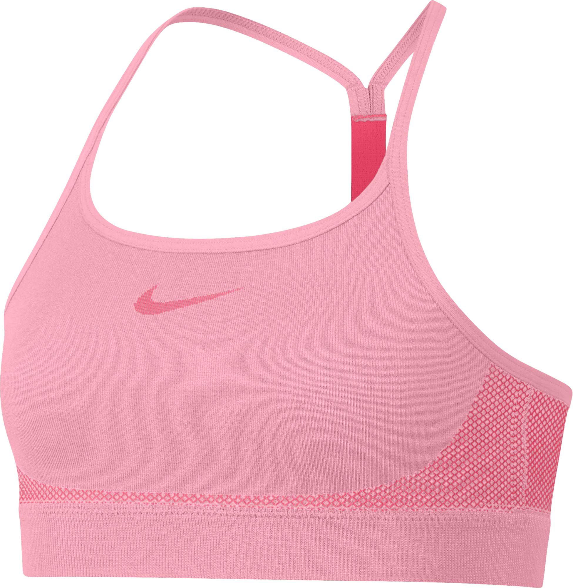 womens pink nike sports bra