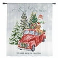 thumbnail image 2 of Christmas Snowflake Semi Sheer Curtains Drapes for Living Room,Bedroom,French Doors Window 96 Inches Long,Winter Truck Snowman Xmas Tree Gifts Rod Pocket Chiffon Curtain Voile Drapery Panel, 2 of 6