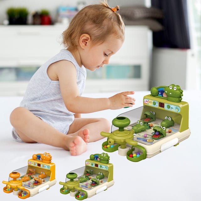 XWSHYW Juguetes para Niños Juguete de Juego de Arcade con Temática de Animales para Niños, Juego de Disparos Interactivo de Mano con Almacenamiento de Múltiples Bolas, Ideal para Jugar En Familia, 30