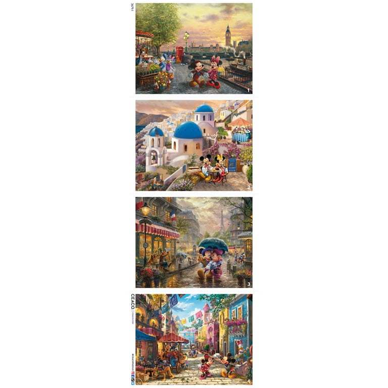Ceaco Disney Mickey Minnie Travel 4 Interlocking 500 Piece