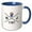 Blue/White, variant on 3drose, New Jersey State Abbreviation, Statehood, Flag Art on White Background, 11oz Two-tone Red Mug