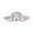 Pink, variant on Bob Mackie Jewelry Silver Plated Brass Pink Enamel White Cubic Zirconia Ring, Size 8