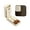 Snow white brown, variant on MOMOJIA 4 Section Pills Dispenser With Tablet Cutter Moisture Proof Technology And Space Saving Portable Construction Case