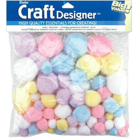 - Spring Colored Pom Poms: 100 pack, Big Value