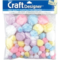Spring Colored Pom Poms: 100 pack, Big Value