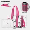 thumbnail image 5 of Teacher Tote Bag,Pug and Love Heart Teacher Utility Tote Bag,Large Work Tote Bags for Women with Multiple Pockets,Top Zipper Closure,13.8x10.6x6.7 Inch, 5 of 5
