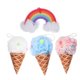 thumbnail image 1 of 4 esponjas de baño exfoliantes con forma de helado para niños, suaves y duraderas, 1 of 8
