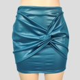 thumbnail image 2 of vigerkar Womens Leather Mini Skirt, High Waisted Bodycon Pencil Skirt for Women and Teens, Party Short Skirt Blue, S, 2 of 4