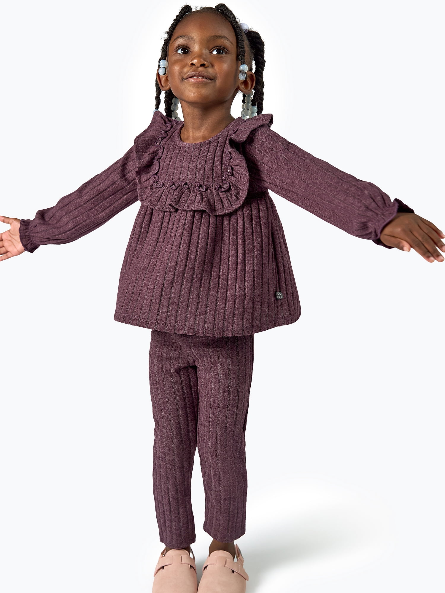 Modern Moments by Gerber Toddler Girl Ruffle Top and Pant Set, Sizes 12M-5T