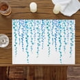 thumbnail image 4 of Watercolor Green Blue Wave Point Placemats Set of 4,Wipeable Washable Table Mats for Dining Tables, Abstract Plants Place Mats for Kitchen Event Party Tabletop Decor, 4 of 9