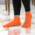 thumbnail image 6 of BambooMN Unisex Mens and Womens Quarter Socks Made of Rayon from Bamboo - Bright Orange - 4 Pairs - Medium, 6 of 7