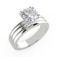 thumbnail image 2 of Diamond-Capitals 2.20 Ct Beautiful Round Cut Solitaire Moissanite Engagement Ring for Girls Solid 14K White Gold Size 8.5 (D/VVS1), 2 of 6
