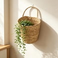thumbnail image 4 of Gumesh Woven Hanging Basket,Wall-Mounted Storage Organizer with Handle for Kitchen,Small Hanging Wicker Basket for Bread Fruit Vegetable and Storage Home Decor, 4 of 6