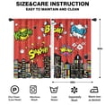 thumbnail image 2 of Superhero City Curtains for Boys Kids Teens, Red Spider Web Cityscape Buildings Cartoon Comic Blackout Window Curtains for Baby Room Bedroom Living Nursery 2 Panel Sets, 42"x63" Inch, 2 of 5