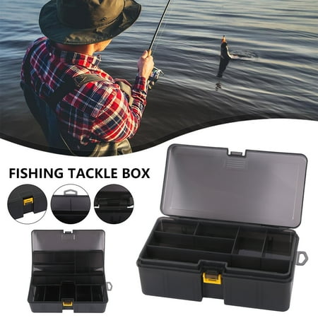 Duety Waterproof Fishing Tackle Box Double Layer Lures Bait Storage Case Plastic PS