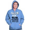 thumbnail image 5 of Best Awesome Crazy Sister Cute Funny Zip Hoodie Sweatshirt Women Brisco Brands 2X, 5 of 6