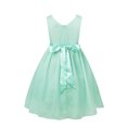 thumbnail image 3 of Haitryli Flower Girl Dress for Kids Sleeveless V-Neckline Bridesmaid Wedding Party Dresses Formal Turquoise 8, 3 of 6