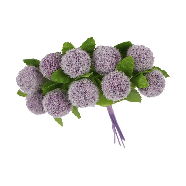 Ounissouiy 6/8/10/12/50/70/90 Uds. Mezcla de flores moradas cereza estambre bayas paquete DIY Navidad pastel de boda caja de regalo decoración de coronas Flores artificiales No.10 Ounissouiy HA002016-10