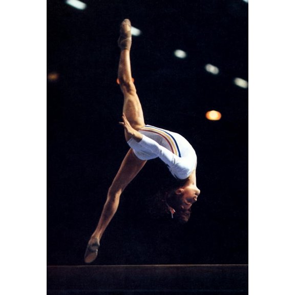 Nadia Comaneci Poster, Olympics, Olympic Gold, Gymnast, Balance Beam, Gymnastics, Art Print