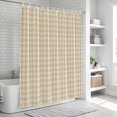 thumbnail image 6 of Cream Plaid Bathroom Shower Curtains with 12 Hooks Polyester Waterproof Shower Curtain for Stalls and Bathtubs Gingham Checked Minimalist Modern Decorative Bathroom Privacy Curtain 72x84 Inches, 6 of 9