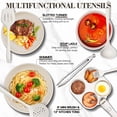 thumbnail image 3 of Vesteel 12Pcs Cookware Set, Nonstick Pots and Pans Set with Detachable Handles, Stackable Kitchen Cooking Set with Silicone Utensils Set, Induction Compatible & Oven Safe - Cream White, 3 of 8