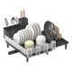 thumbnail image 1 of Estante para secar Platos Grande para mostrador de Cocina, Estante de Platos de Acero Inoxidable con Boquilla giratoria, utensilio, Taza, Vidrio, Tabla de Cortar, Soportes para, 1 of 6