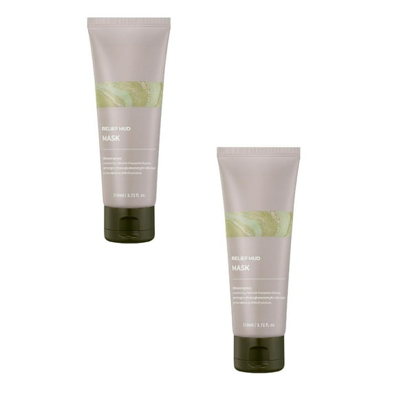 AYA BRMUD Recovery Mud Clay Face Mask 2pc Hydrating and Moisturizing Pore Cleanser Korean Skin Care Nature Wash Off Body Mud Mask