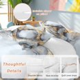 thumbnail image 2 of Abstract Impressionist Bedding Duvet Cover Set Queen Size 4 Pieces Gary Gold Marble Texture Bedding Set with Zipper Closure, 1 Comforter Cover 90x92 Inches 1 Flat Sheet & 2 Pillow Cases, 2 of 7