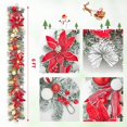 thumbnail image 6 of 6ft Battery Operated Pre-Lit Christmas Garland with 20 LED Lights, Flowers, Balls & Berries for Indoor Outdoor Xmas Decor, 6 of 7