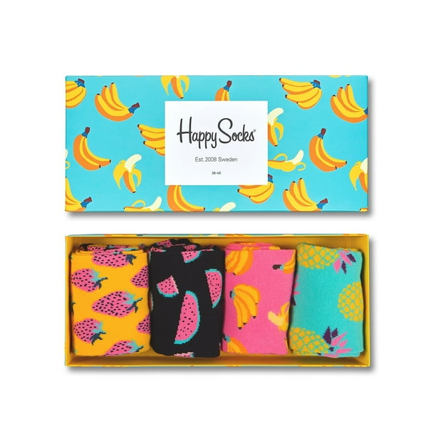 Happy Socks Women's Fruit Socks Gift Box, 4Pack